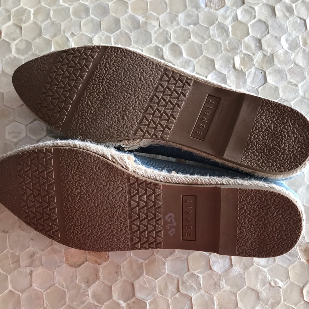 NWOB ESPRIT Blue denim espadrilles size 8 - Picture 5 of 5